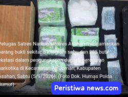 Polres Asahan Sita 5 Kg Sabu dan 285 Butir Ekstasi, Kurir Dijanjikan Upah Rp80 Juta